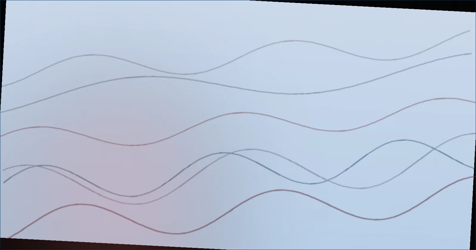 Blue wave pattern suggesting the circulation of coolant through an engine