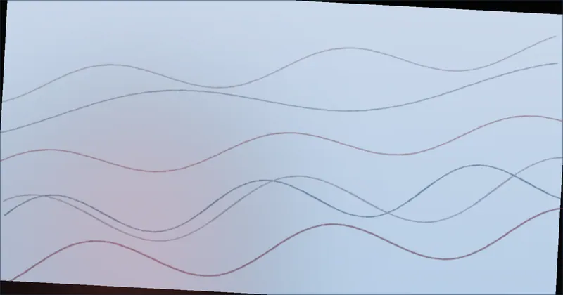 Blue wave pattern suggesting the circulation of coolant through an engine