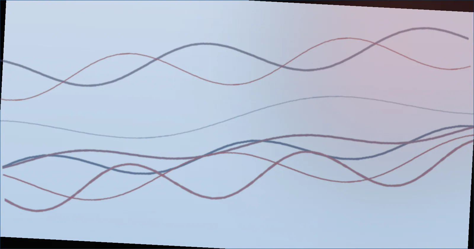 Blue wave pattern suggesting the ebb and flow of risk decisions on the road