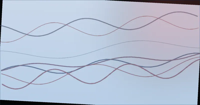 Blue wave pattern suggesting the ebb and flow of risk decisions on the road