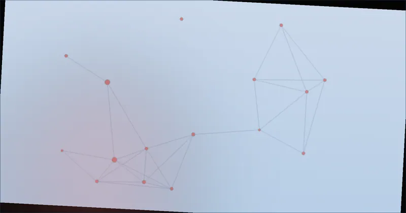 Blue constellation pattern suggesting the branching paths of a major decision